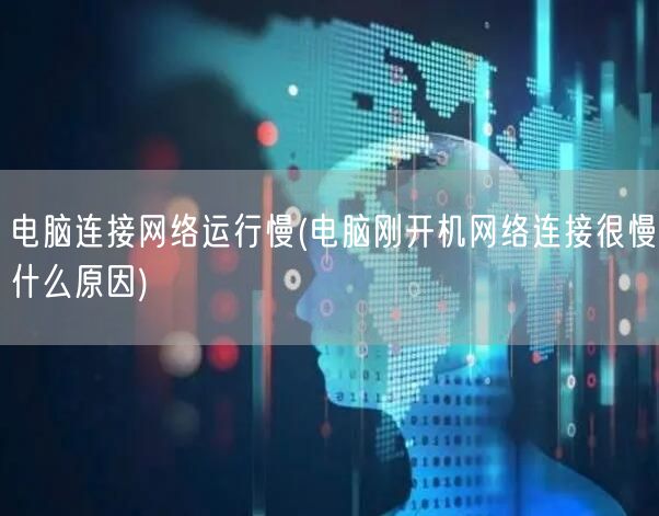 电脑连接网络运行慢(电脑刚开机网络连接很慢什么原因)