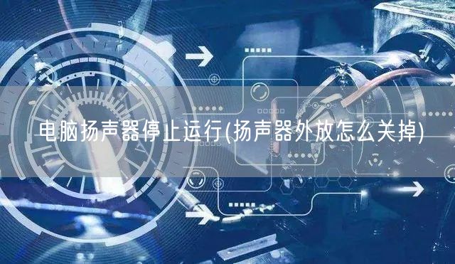 电脑扬声器停止运行(扬声器外放怎么关掉)