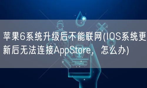 苹果6系统升级后不能联网(IOS系统更新后无法连接AppStore，怎么办)