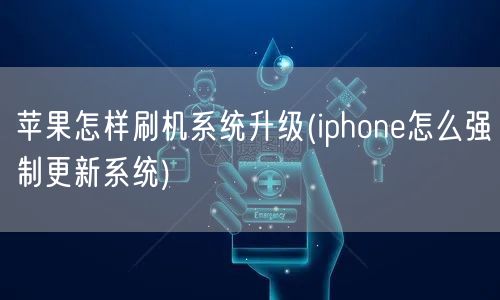 苹果怎样刷机系统升级(iphone怎么强制更新系统)