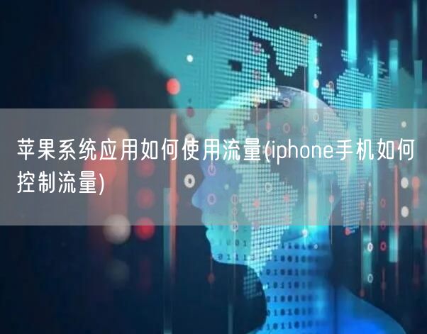 苹果系统应用如何使用流量(iphone手机如何控制流量)