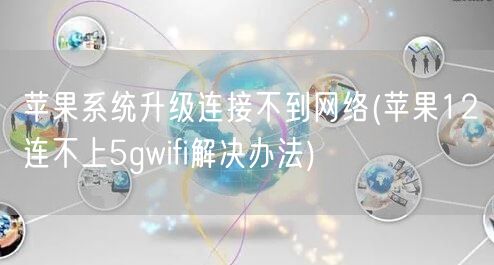 苹果系统升级连接不到网络(苹果12连不上5gwifi解决办法)