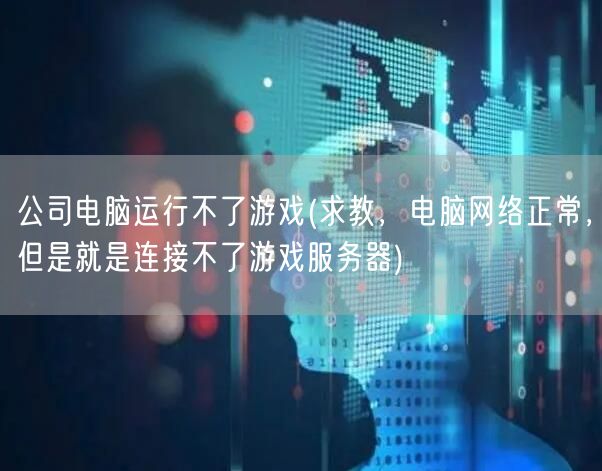 公司电脑运行不了游戏(求教，电脑网络正常，但是就是连接不了游戏服务器)