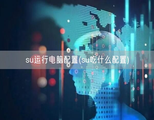 su运行电脑配置(su吃什么配置)