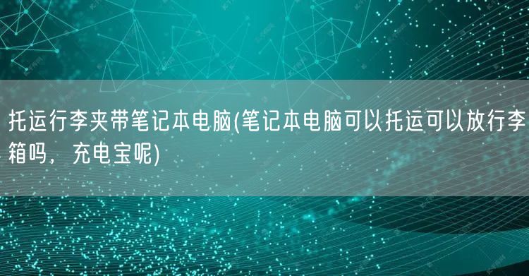 托运行李夹带笔记本电脑(笔记本电脑可以托运可以放行李箱吗，充电宝呢)