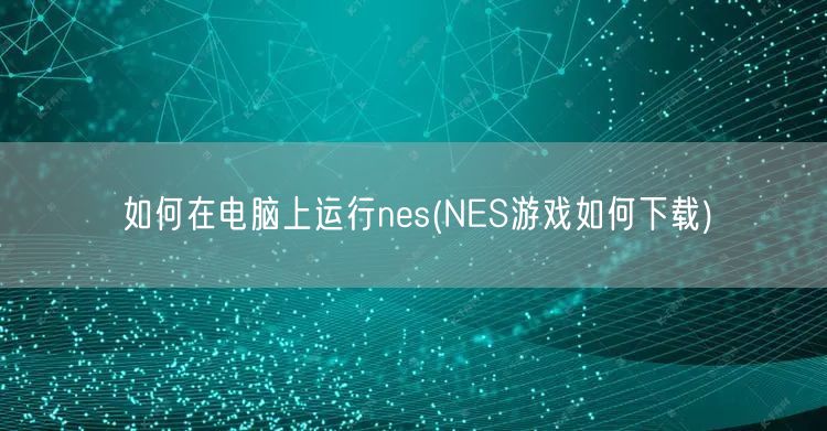 如何在电脑上运行nes(NES游戏如何下载)